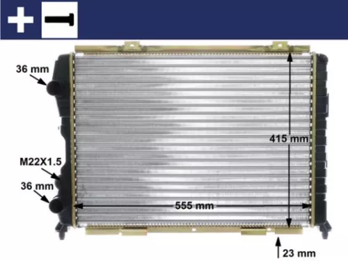 Radiator, motorkoeling MAHLE CR 1408 000S)