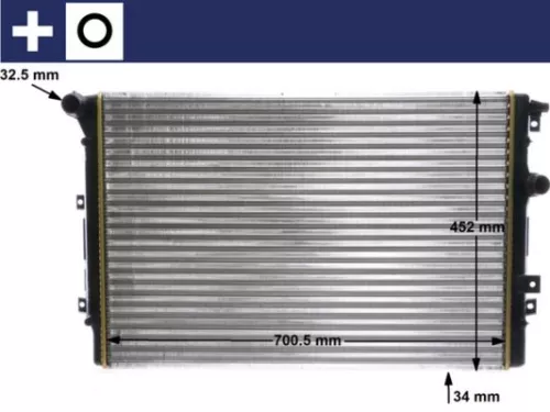 Radiator, motorkoeling MAHLE CR 2032 000S)
