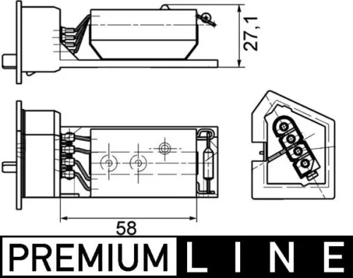Weerstand, interne ventilator MAHLE ABR 11 000P)