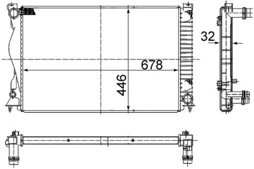 Radiator, motorkoeling MAHLE CR 978 000S)