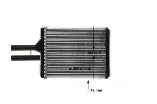 Warmtewisselaar, binnenverwarming MAHLE AH 145 000S)