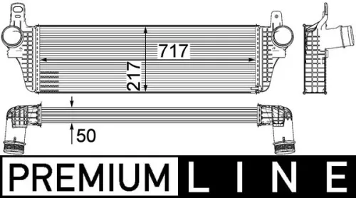 Laadluchtkoeler MAHLE CI 242 000P)