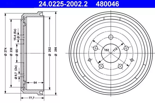 Remtrommel ATE 24.0225-2002.2)