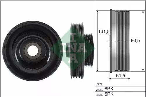 Riempoelie, krukas Schaeffler INA 544 0141 10)