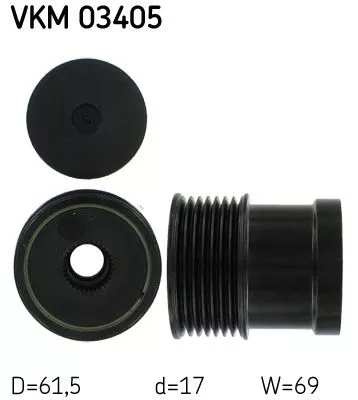 Vrijloopkoppeling van de dynamo SKF VKM 03405)