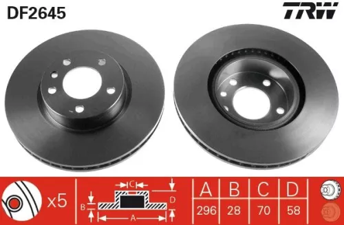 Brake Disc TRW DF2645)