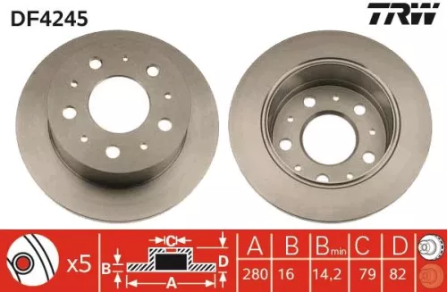 Brake Disc TRW DF4245)