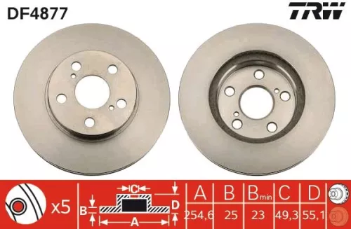 Brake Disc TRW DF4877)