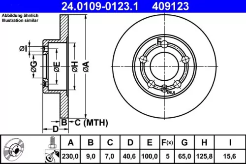Brake Disc ATE 24.0109-0123.1)