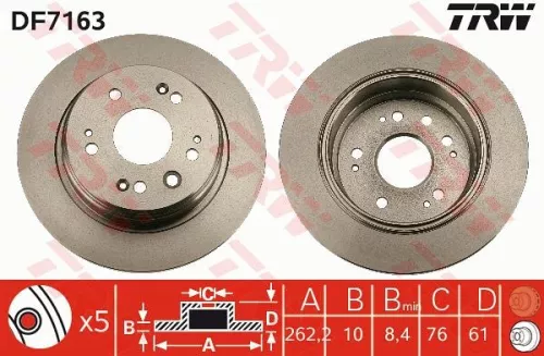 Remschijf TRW DF7163)