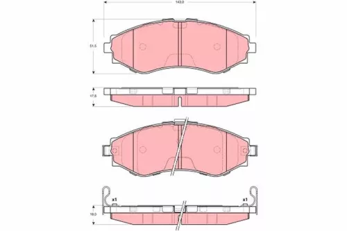 Brake Pad Set, disc brake TRW GDB3345)