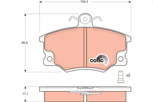 Brake Pad Set, disc brake TRW GDB458)