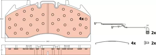 Remblokkenset, schijfrem TRW GDB5096)
