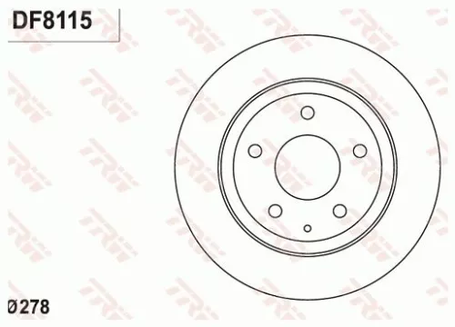 Remschijf TRW DF8115)