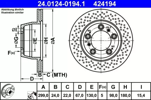 Remschijf ATE 24.0124-0194.1)