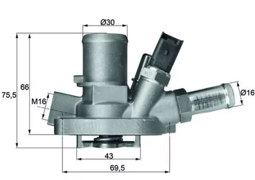 Thermostaat, koelvloeistof MAHLE TI 147 80)