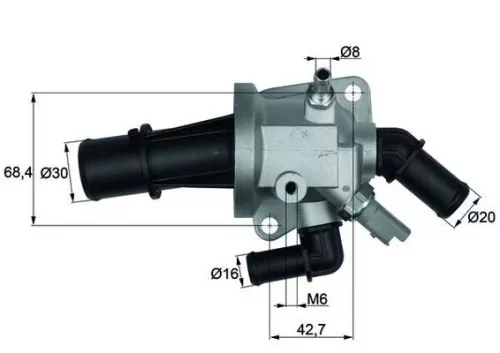 Thermostaat, koelvloeistof MAHLE TI 153 88)