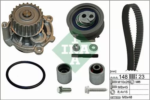 Water Pump & Timing Belt Kit Schaeffler INA 530 0445 32)