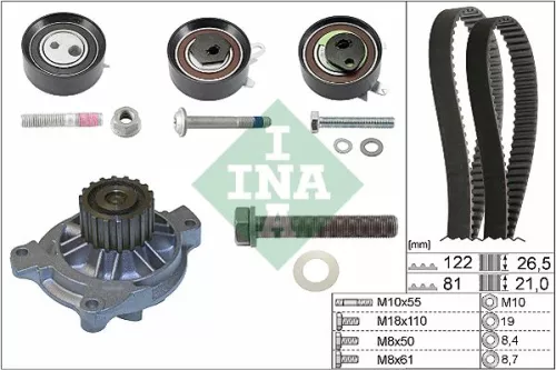 Water Pump & Timing Belt Kit Schaeffler INA 530 0484 31)