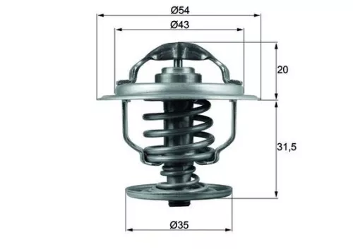 Thermostat, coolant MAHLE TX 109 87D)