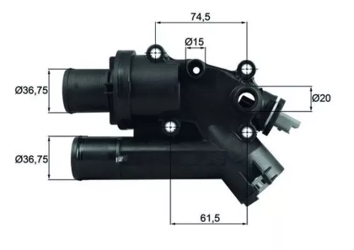 Thermostaat, koelvloeistof MAHLE TH 46 83)