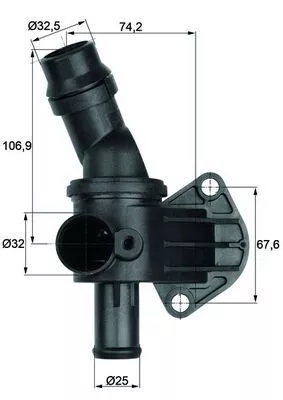 Thermostaat, koelvloeistof MAHLE TI 8 87)