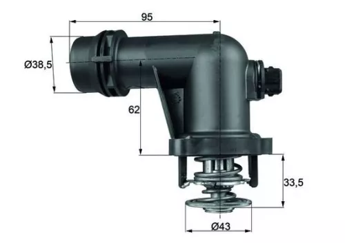 Thermostaat, koelvloeistof MAHLE TM 15 105)