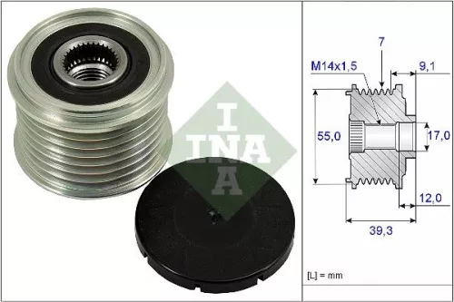 Vrijloopkoppeling van de dynamo Schaeffler INA 535 0260 10)
