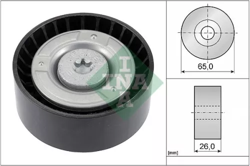 Ombuigings-/geleidingspoelie, V-geribbelde riem Schaeffler INA 532 0608 10)
