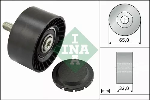 Ombuigings-/geleidingspoelie, V-geribbelde riem Schaeffler INA 532 0660 10)