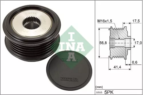 Vrijloopkoppeling van de dynamo Schaeffler INA 535 0071 30)
