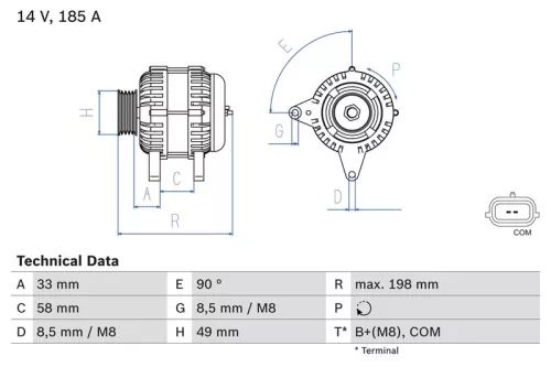 Dynamo BOSCH 0 986 083 560)