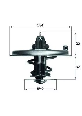 Thermostaat, koelvloeistof MAHLE TX 36 85D)