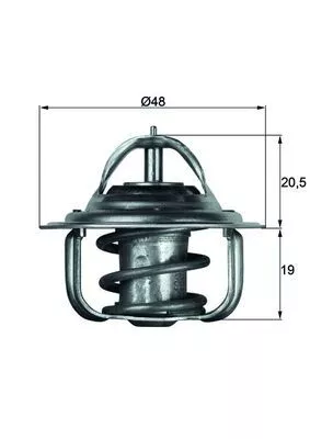 Thermostat, coolant MAHLE TX 5 88D)