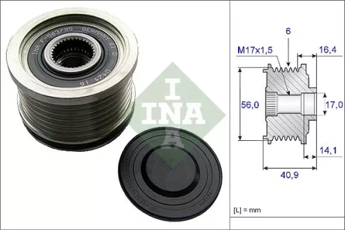 Vrijloopkoppeling van de dynamo Schaeffler INA 535 0213 10)