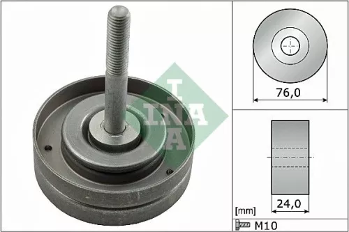 Ombuigings-/geleidingspoelie, V-geribbelde riem Schaeffler INA 532 0500 10)