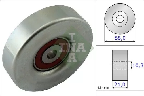 Ombuigings-/geleidingspoelie, V-geribbelde riem Schaeffler INA 532 0618 10)