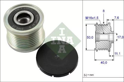 Vrijloopkoppeling van de dynamo Schaeffler INA 535 0119 10)