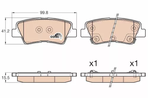Brake Pad Set, disc brake TRW GDB3537)