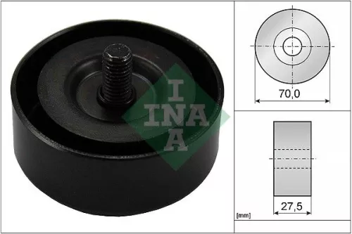 Ombuigings-/geleidingspoelie, V-geribbelde riem Schaeffler INA 532 0606 10)
