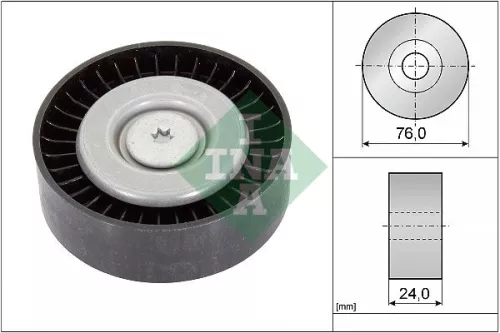 Ombuigings-/geleidingspoelie, V-geribbelde riem Schaeffler INA 532 0558 10)