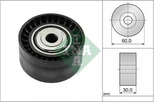 Ombuigings-/geleidingspoelie, V-geribbelde riem Schaeffler INA 532 0534 10)