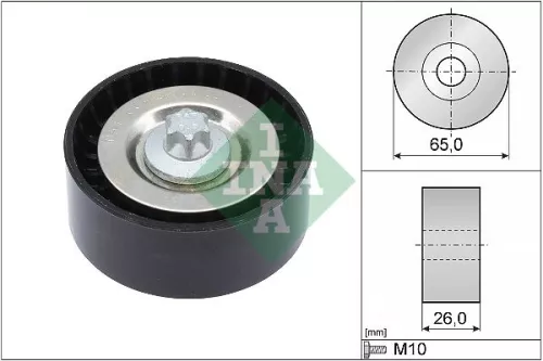 Ombuigings-/geleidingspoelie, V-geribbelde riem Schaeffler INA 532 0570 10)
