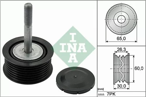 Ombuigings-/geleidingspoelie, V-geribbelde riem Schaeffler INA 532 0793 10)