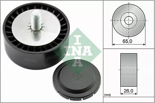 Ombuigings-/geleidingspoelie, V-geribbelde riem Schaeffler INA 532 0802 10)