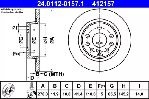 Brake Disc ATE 24.0112-0157.1)