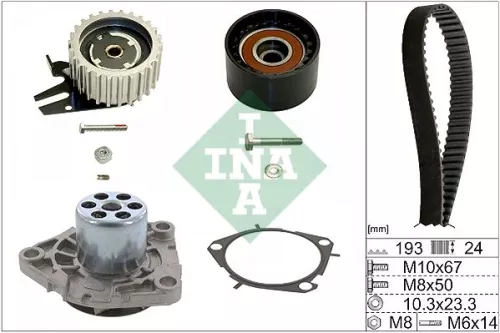 Water Pump & Timing Belt Kit Schaeffler INA 530 0561 30)