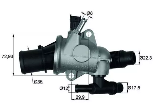 Thermostaat, koelvloeistof MAHLE TI 152 88)