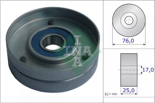 Spanrol, V-geribbelde riem Schaeffler INA 531 0751 30)
