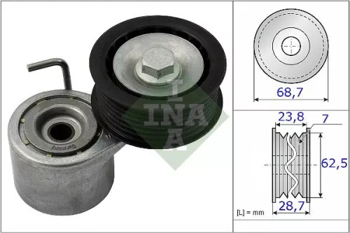 Riemspanner, V-geribbelde riem Schaeffler INA 534 0487 10)